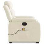 Stand Up Massage Recliner Chair Black Faux leather, metal, plywood