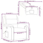 Stand Up Massage Recliner Chair Black Faux leather, metal, plywood