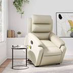 Stand Up Massage Recliner Chair Black Faux leather, metal, plywood
