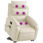 Stand Up Massage Recliner Chair Black Faux leather, metal, plywood
