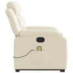 Stand Up Massage Recliner Chair Black Faux leather, metal, plywood