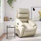 Stand Up Massage Recliner Chair Black Faux leather, metal, plywood