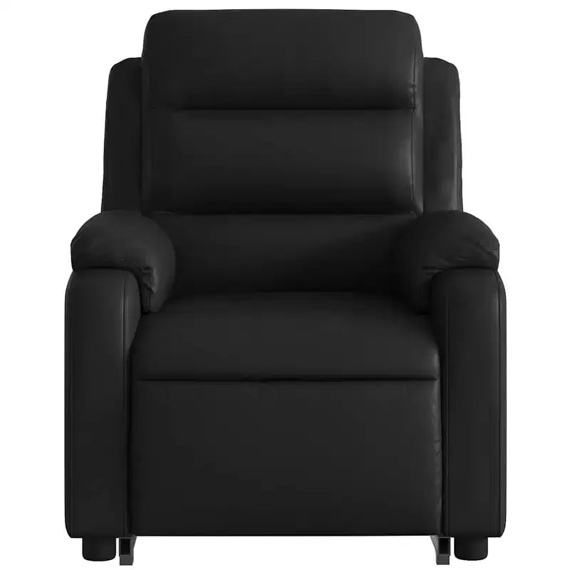 Stand Up Massage Recliner Chair Black Faux leather, metal, plywood