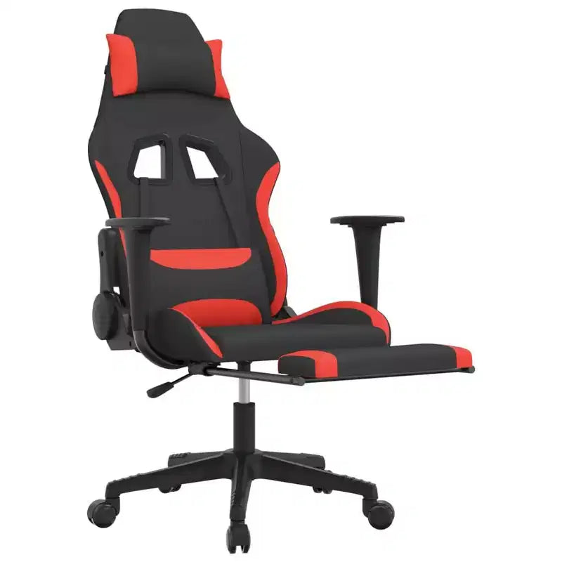 Gaming Chair Black and Cream Polyester Gaming Chair Rectangular
