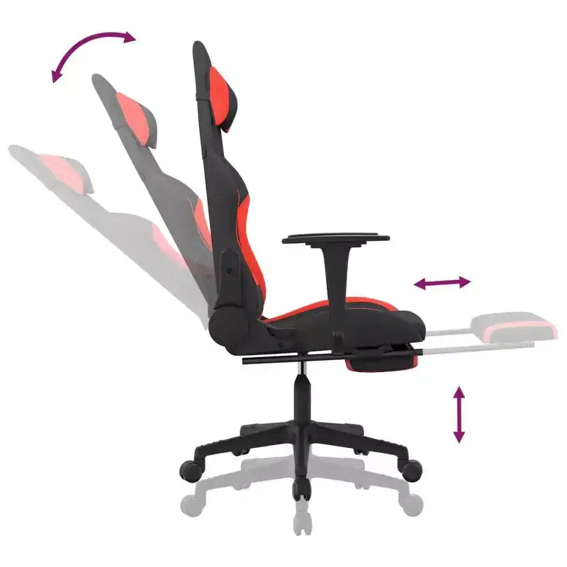 Gaming Chair Black and Cream Polyester Gaming Chair Rectangular