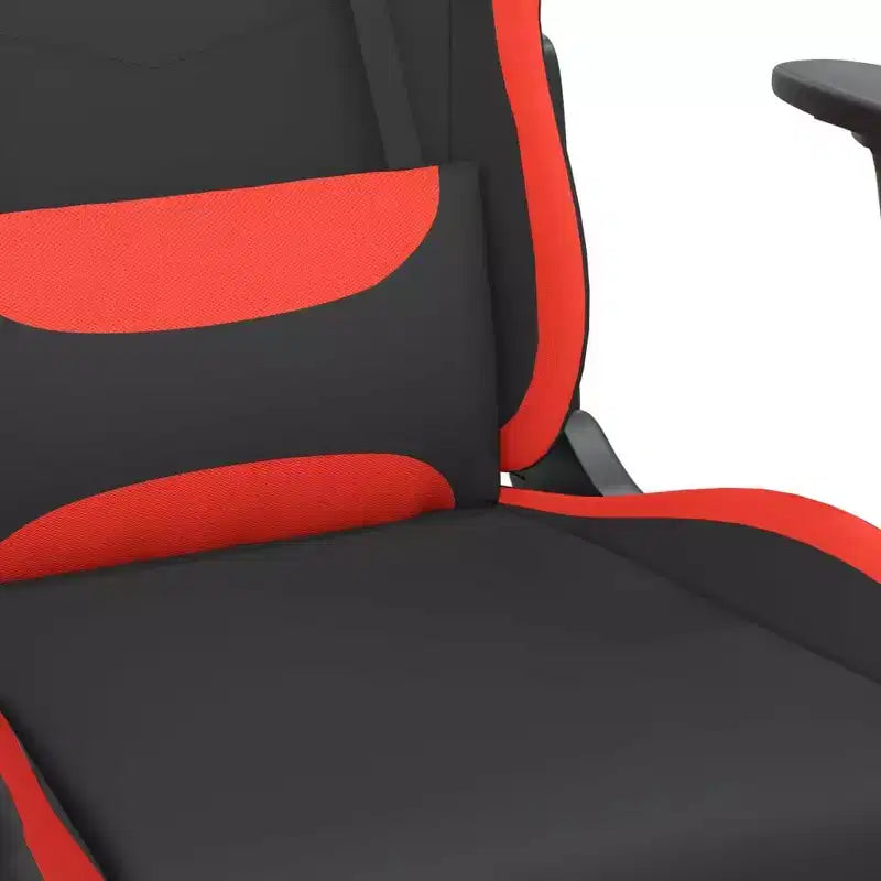 Gaming Chair Black and Cream Polyester Gaming Chair Rectangular