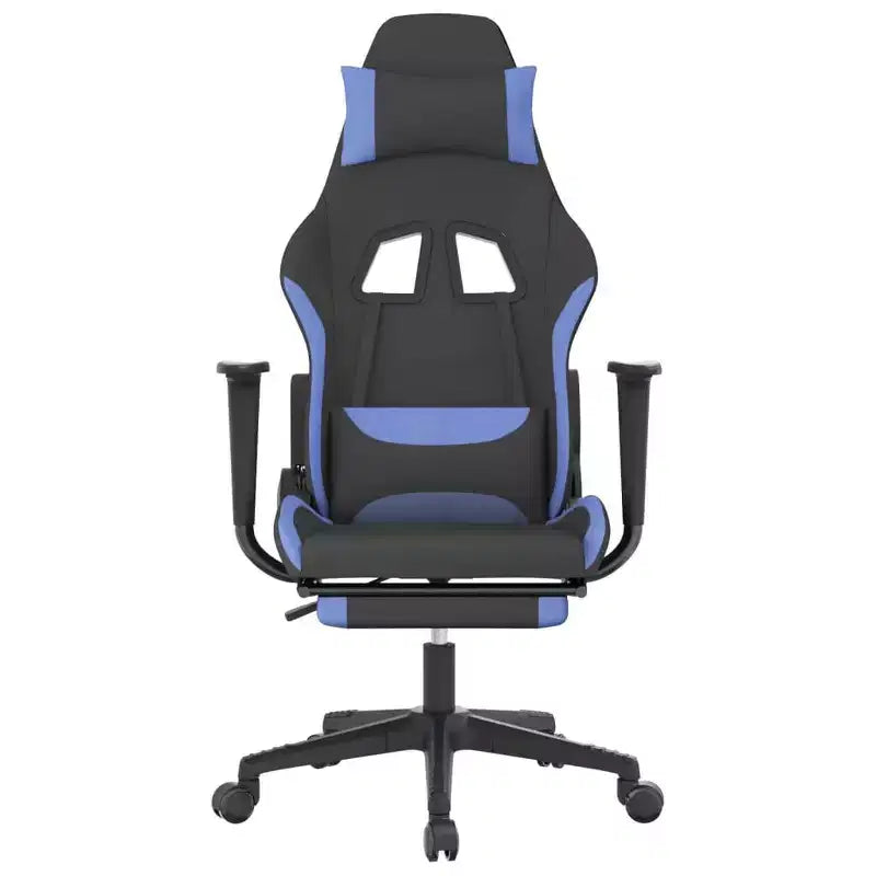Gaming Chair Black and Cream Polyester Gaming Chair Rectangular