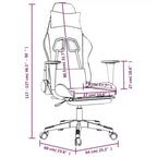 Gaming Chair Black and Cream Polyester Gaming Chair Rectangular