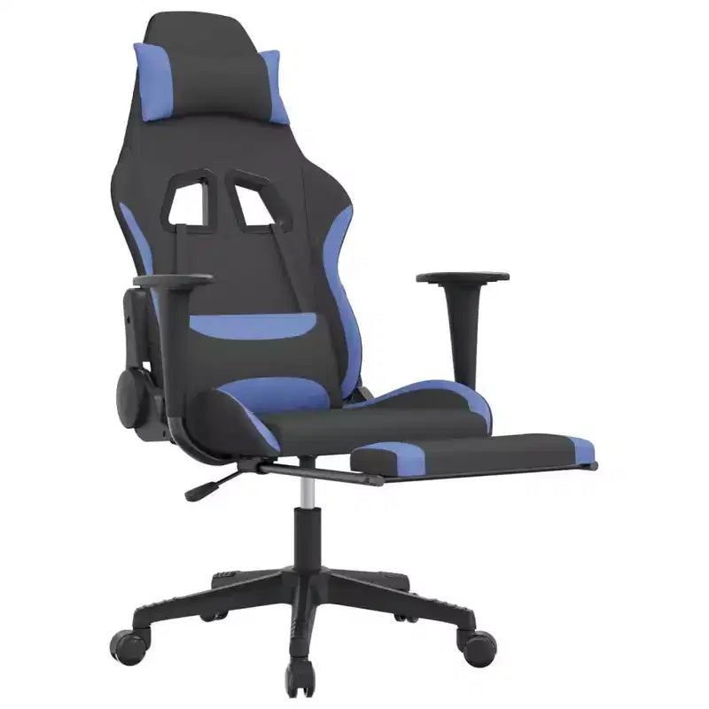 Gaming Chair Black and Cream Polyester Gaming Chair Rectangular