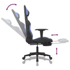 Gaming Chair Black and Cream Polyester Gaming Chair Rectangular