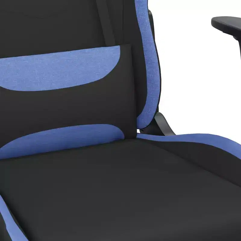 Gaming Chair Black and Cream Polyester Gaming Chair Rectangular