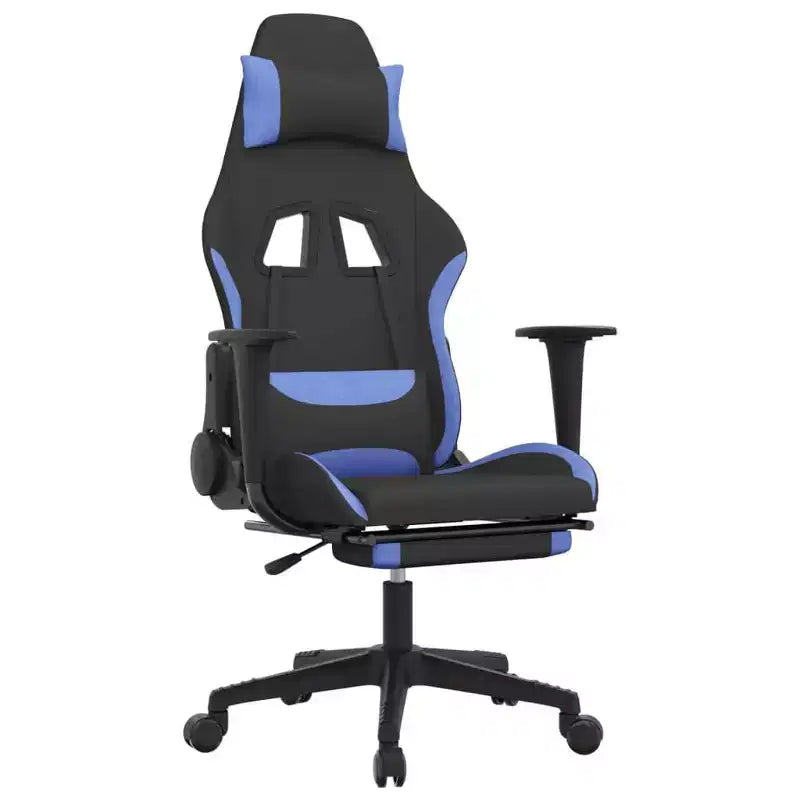 Gaming Chair Black and Cream Polyester Gaming Chair Rectangular