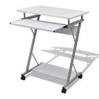 Computer Desk Brown Particle Board Compact Sliding Components