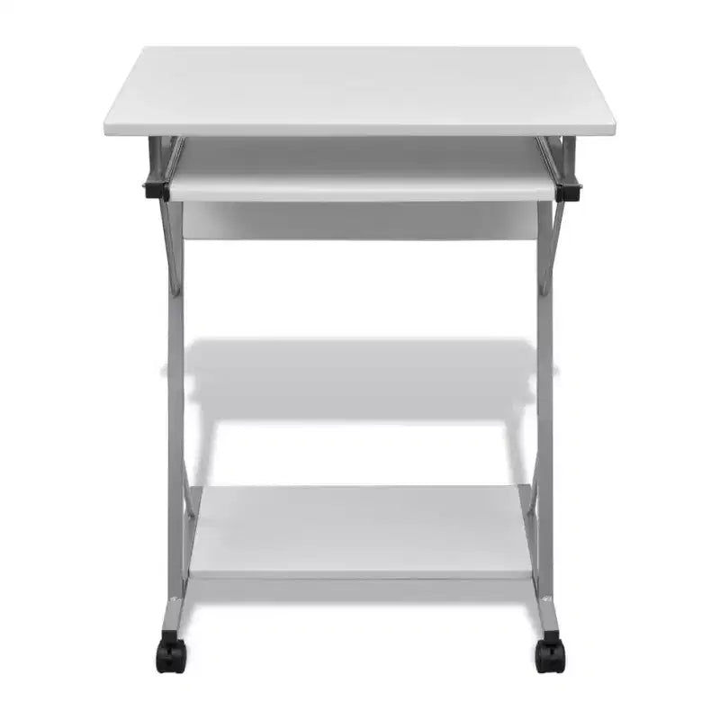 Computer Desk Brown Particle Board Compact Sliding Components