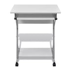 Computer Desk Brown Particle Board Compact Sliding Components