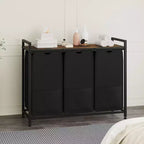 Multi-Section Laundry Hamper with Top Storage Shelf, Waterproof Bags & Easy Assembly for Laundry Room Bathroom