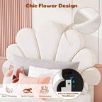 Twin Size Upholstered Platform Bed Frame for Kids with 2 Storage Drawers