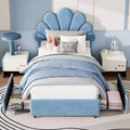GustoWave Twin Size Upholstered Platform Bed Frame for Kids with 2 Storage Drawers