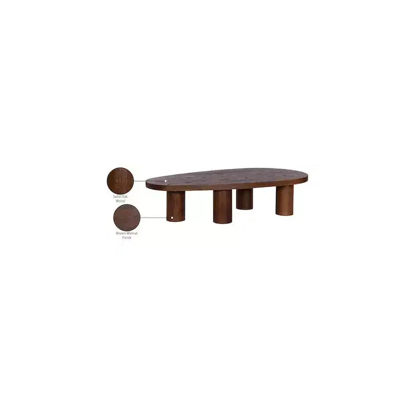 Solid Oak Wood Coffee Table