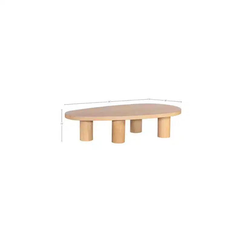 Solid Oak Wood Coffee Table