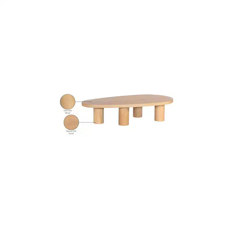 Solid Oak Wood Coffee Table