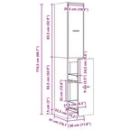 Apothecary Cabinet Sonoma oak Engineered wood Tall
