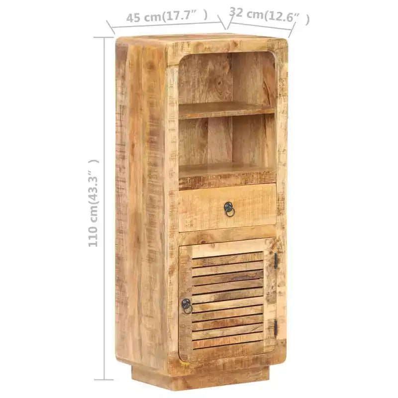 Highboard 17.7x12.6x43.3 Rough Mango Wood