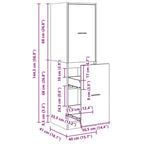 Apothecary Cabinet White Engineered wood Medium