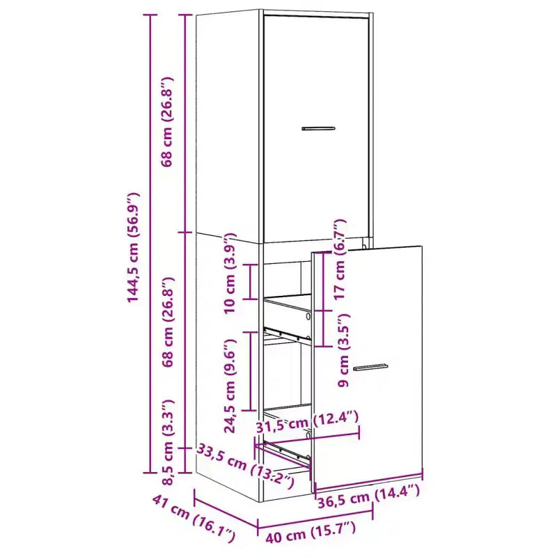 Apothecary Cabinet White Engineered wood Medium