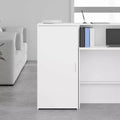 Armoire de rangement en bois composite blanc, armoire de rangement de taille moyenne