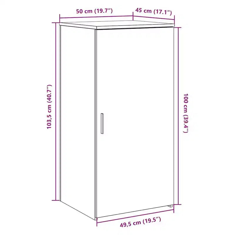Storage Cabinet White Engineered wood Medium Storage Cabinet