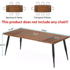 70.86" Rectangular Conference Table Rustic Brown