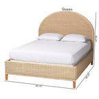 bali & Queen Size  Bed Sun-Bleached Rattan