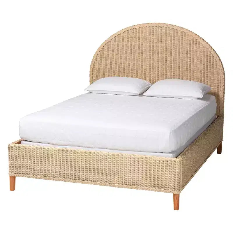bali & Queen Size  Bed Sun-Bleached Rattan