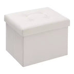 16 Folding Velvet Storage Ottoman Bench Toy Chest Footstool Hold up to 330 lb For Bedroom Living Room