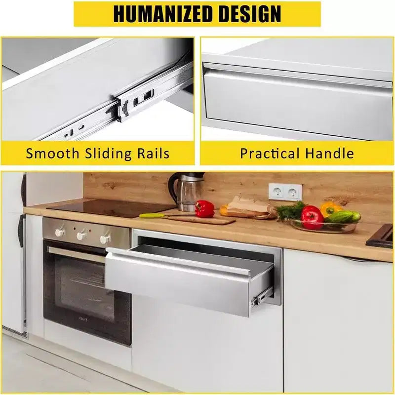 30x23x10 inch Single Drawer Outdoor Kitchen BBQ Island Stainless Steel With Vent