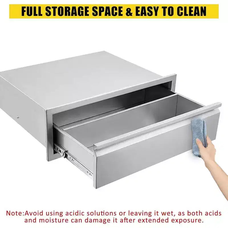 30x23x10 inch Single Drawer Outdoor Kitchen BBQ Island Stainless Steel With Vent