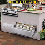 30x23x10 inch Single Drawer Outdoor Kitchen BBQ Island Stainless Steel With Vent