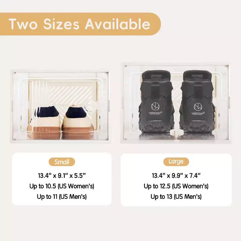 12pk Stackable Shoe Box Storage