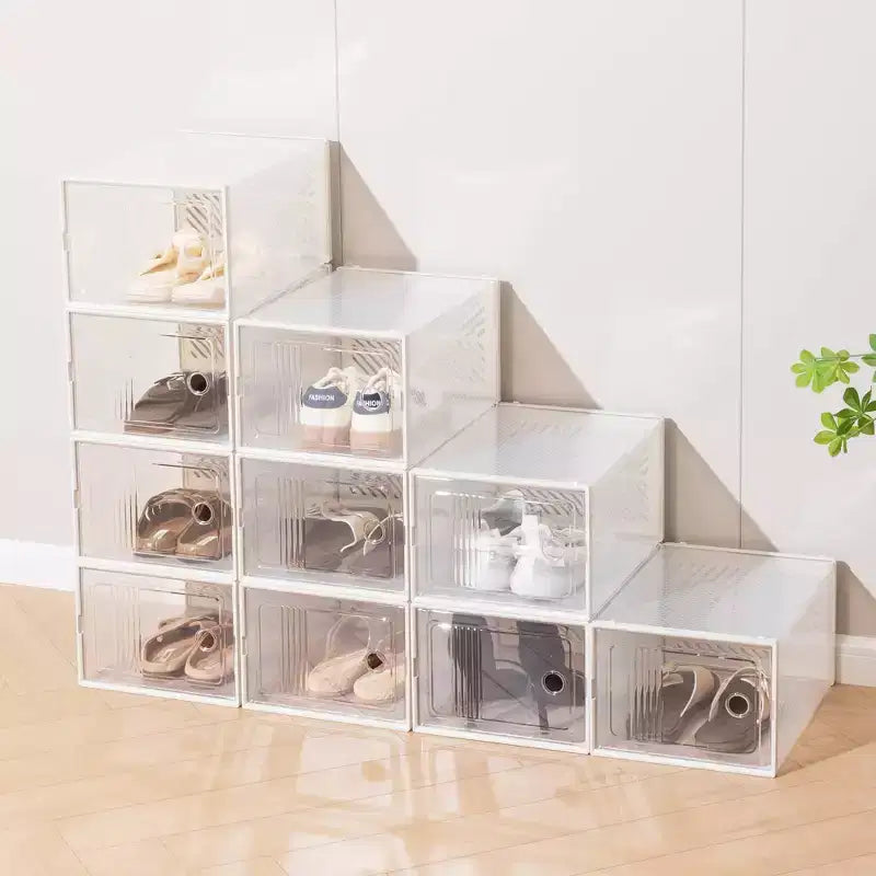 12pk Stackable Shoe Box Storage