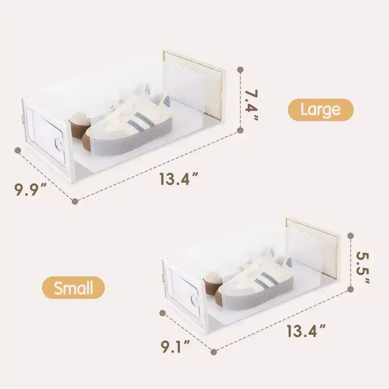 12pk Stackable Shoe Box Storage