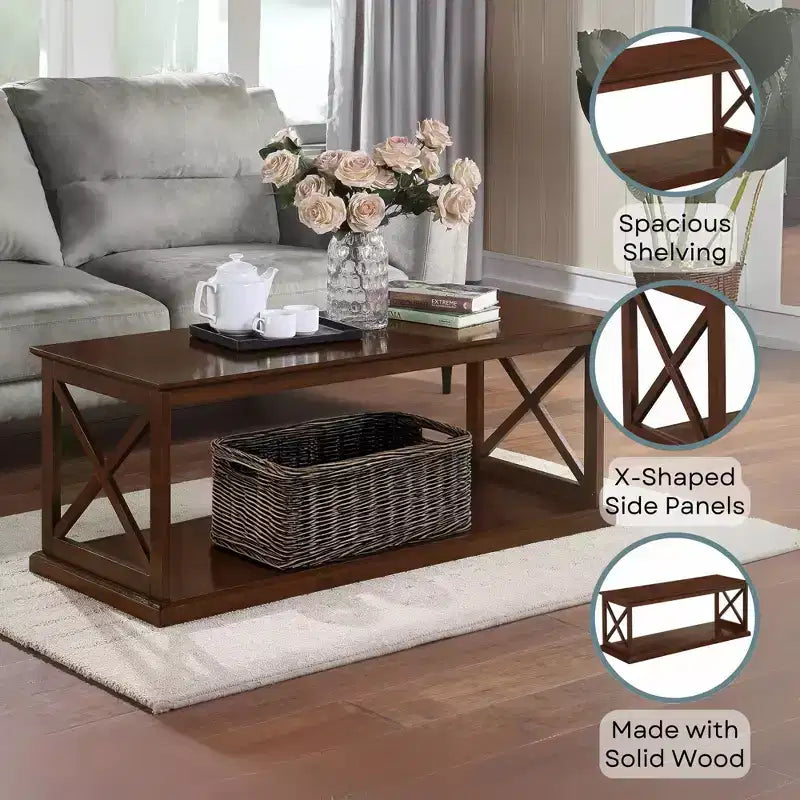 Coventry Coffee Table with Shelf -