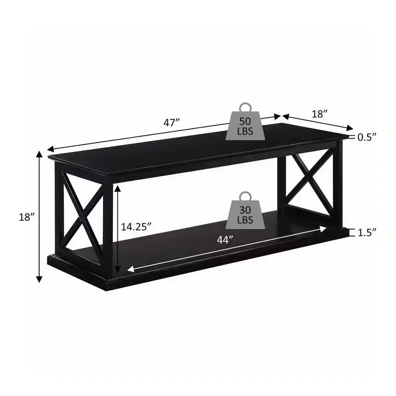 Coventry Coffee Table with Shelf -