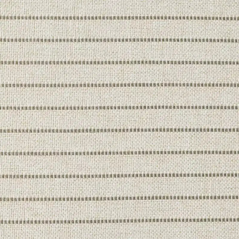 Metal Ottoman Performance Stripe Fabric